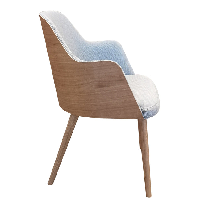 Vito Wood Upholstered Arm Chair